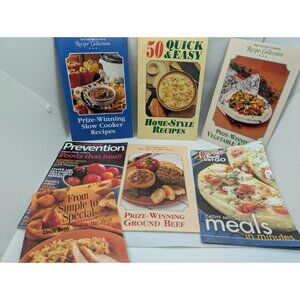 Bundle of vintage cooking booklets and magazine quick recipes prize winning